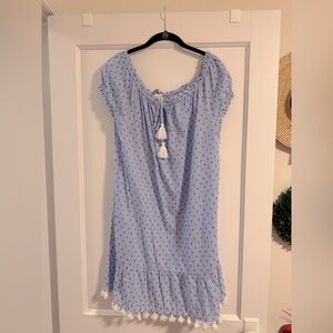 Sail to Sable striped tassel blue white dress Size L